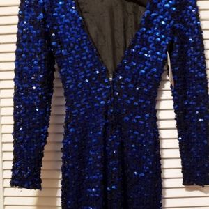 Vintage blue sequin dress